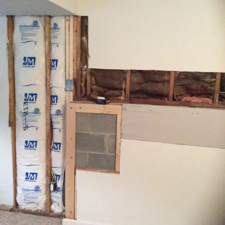 Wall insulation replacement during Contents Cleaning & Restoration in St. Paul